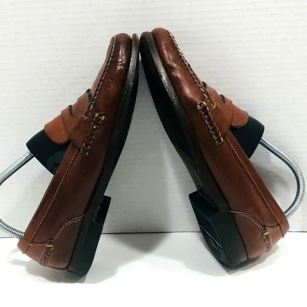Cole Haan Mens‎ Penny Loafer Shoes Country Pinch Preppy Office Cognac Slip-On 8M